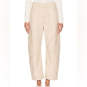 Citizens Of Humanity Cream Wide Leg Jeans